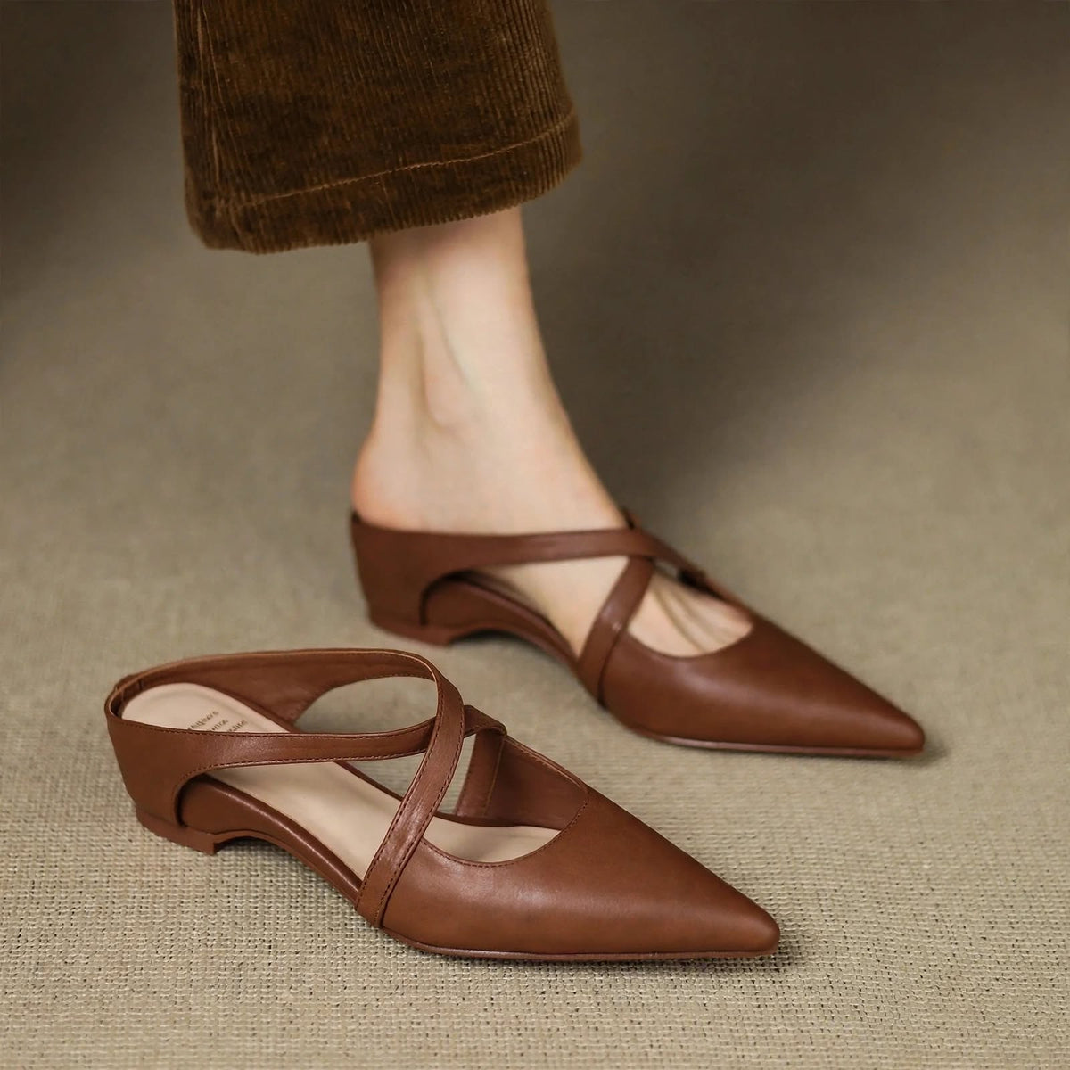 Aluna Genuine Leather Mules