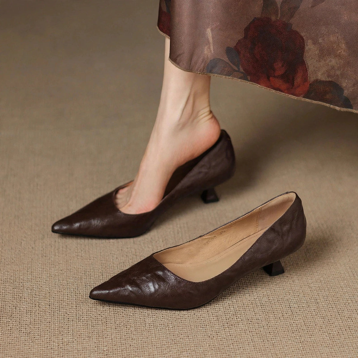 Elar Genuine Leather Heels