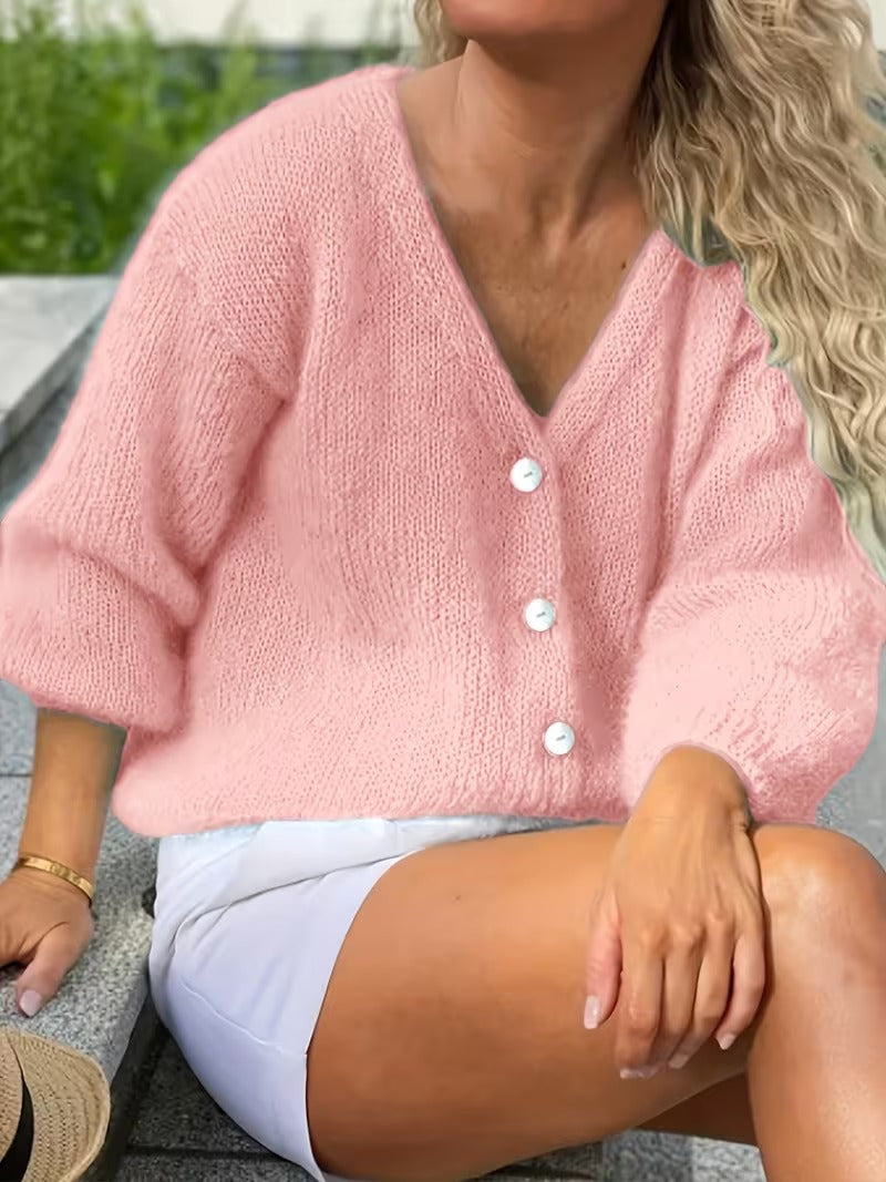 Roserow | Women’s V-Neck Button Cardigan