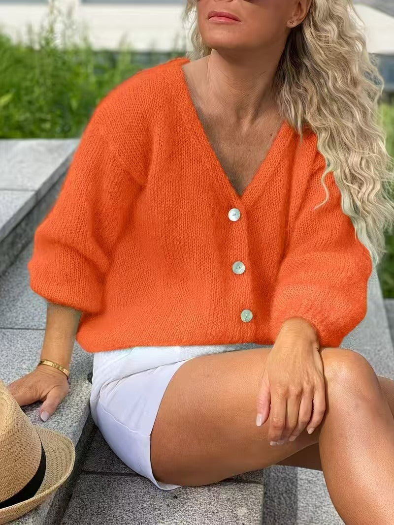 Roserow | Women’s V-Neck Button Cardigan