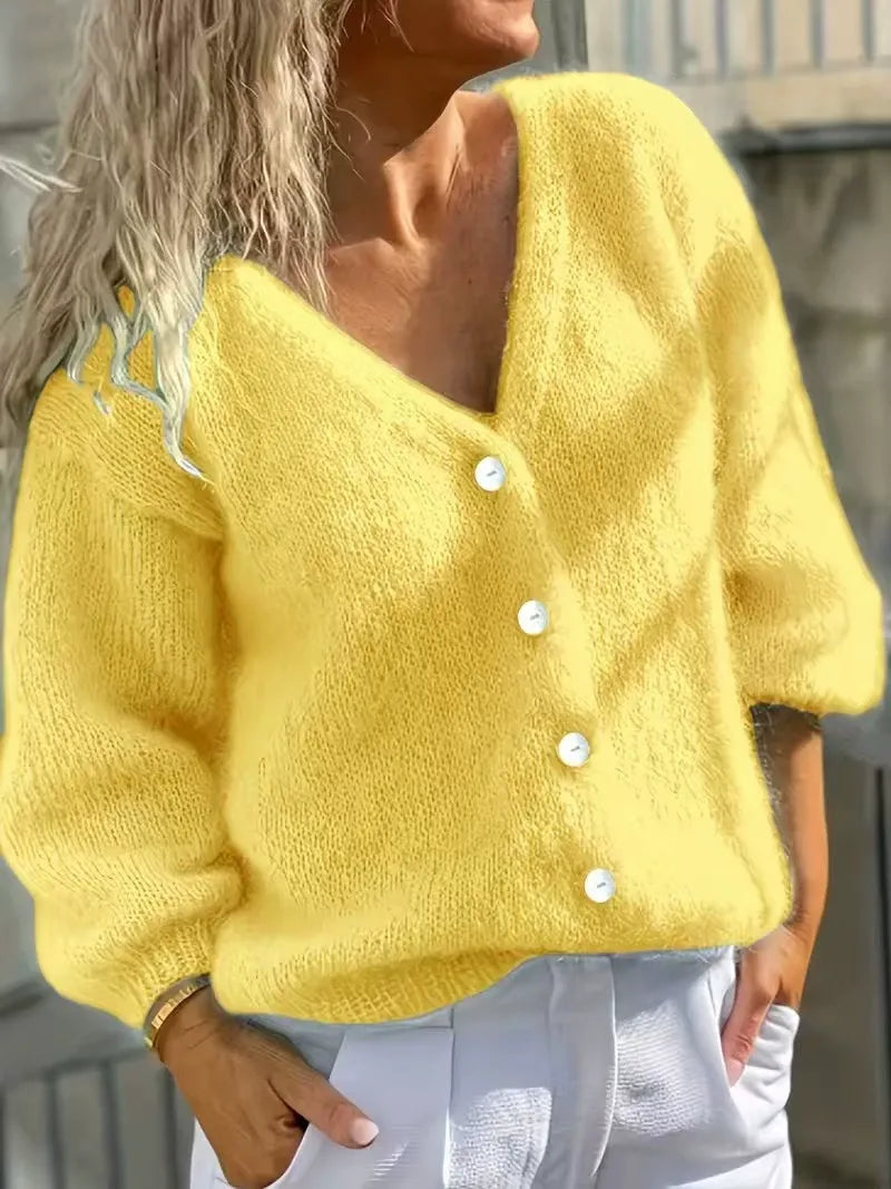 Roserow | Women’s V-Neck Button Cardigan