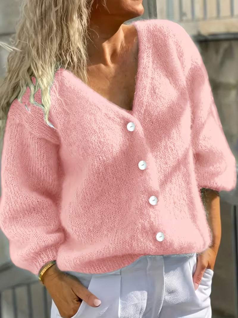 Roserow | Women’s V-Neck Button Cardigan
