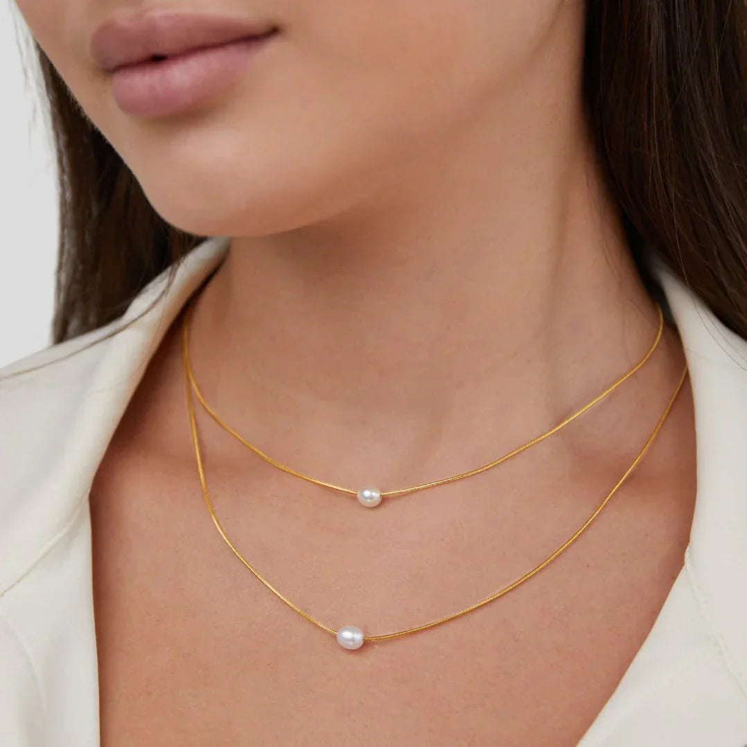 SERAPHINA | SOPHISTICATED LAYERED PEARL NECKLACE