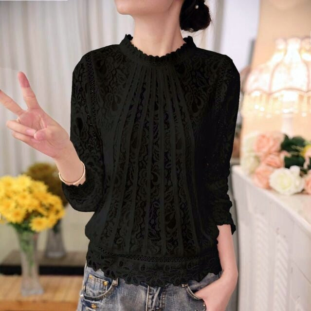 Annabel Lace Long Sleeve Top