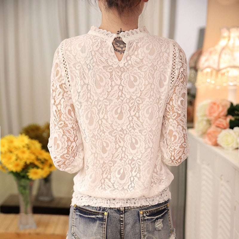 Annabel Lace Long Sleeve Top