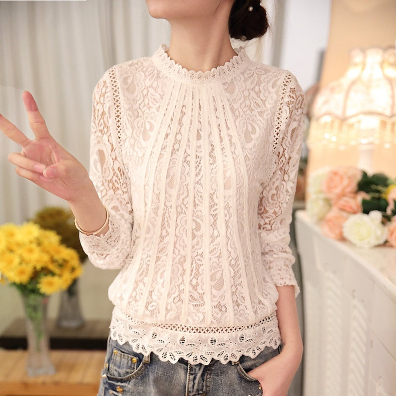 Annabel Lace Long Sleeve Top