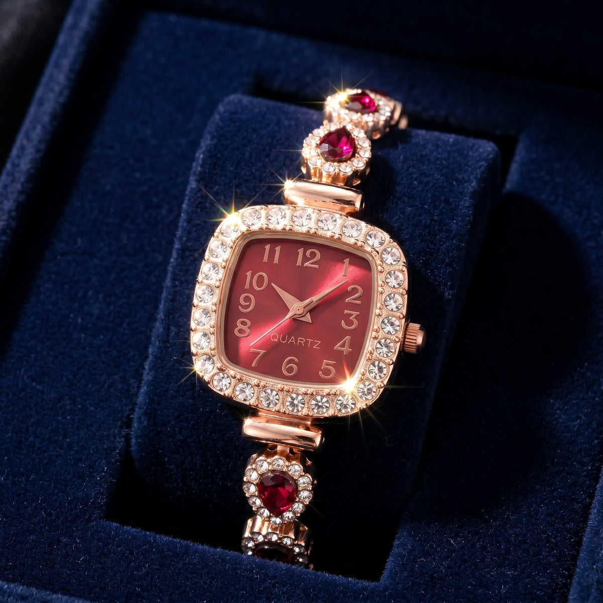Aurelia Rhinestone Bracelet Watch