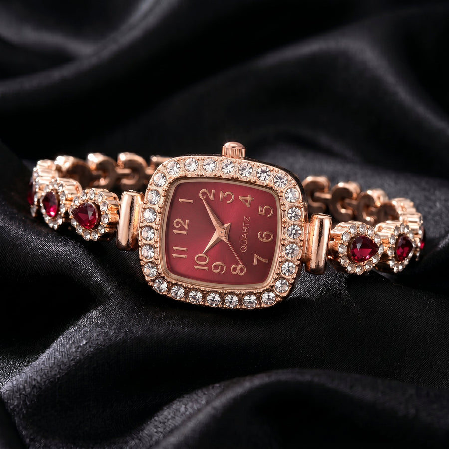 Aurelia Rhinestone Bracelet Watch