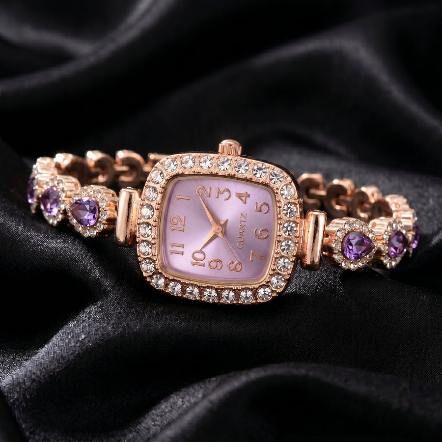 Aurelia Rhinestone Bracelet Watch