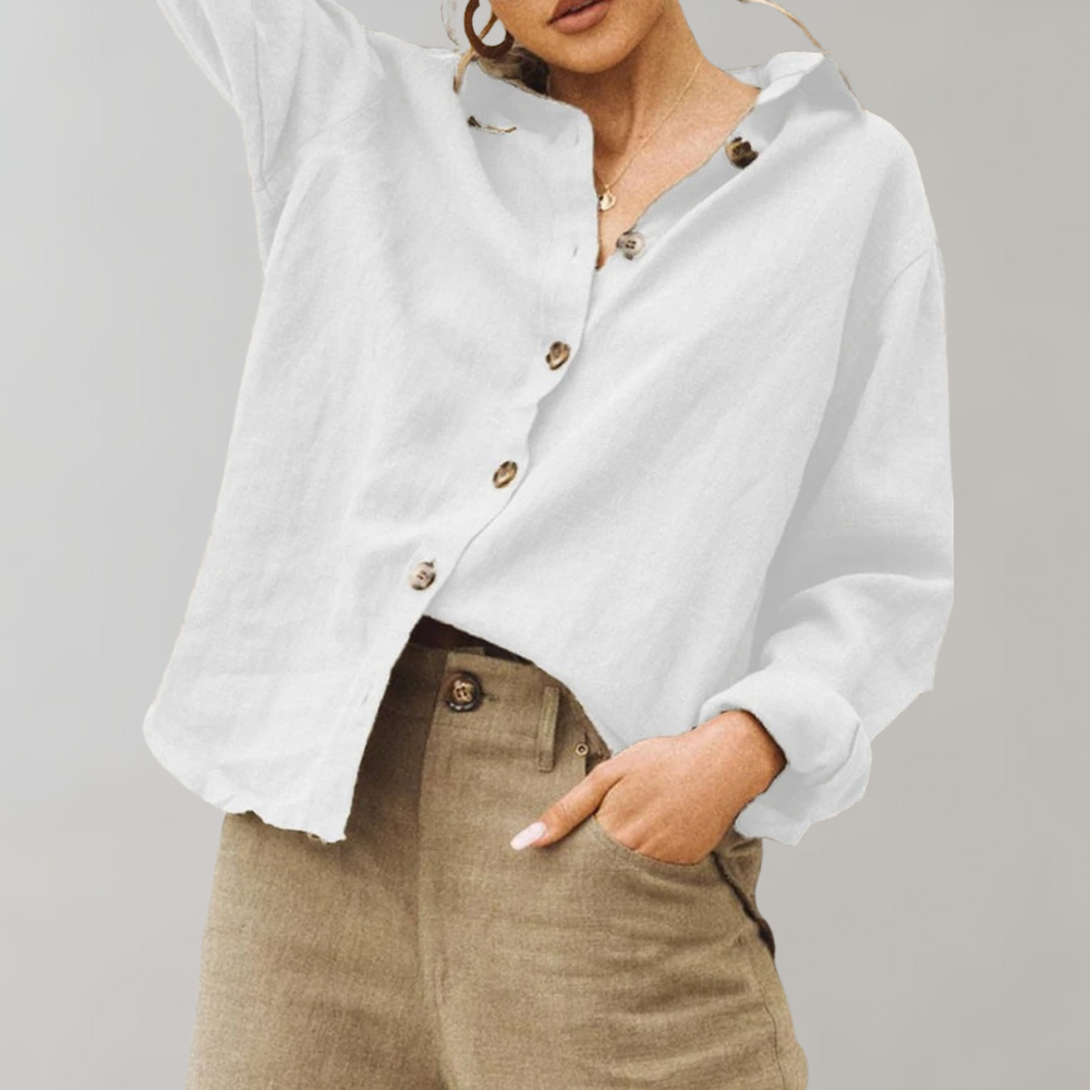 Martha Loose Fit Button-Up Shirt