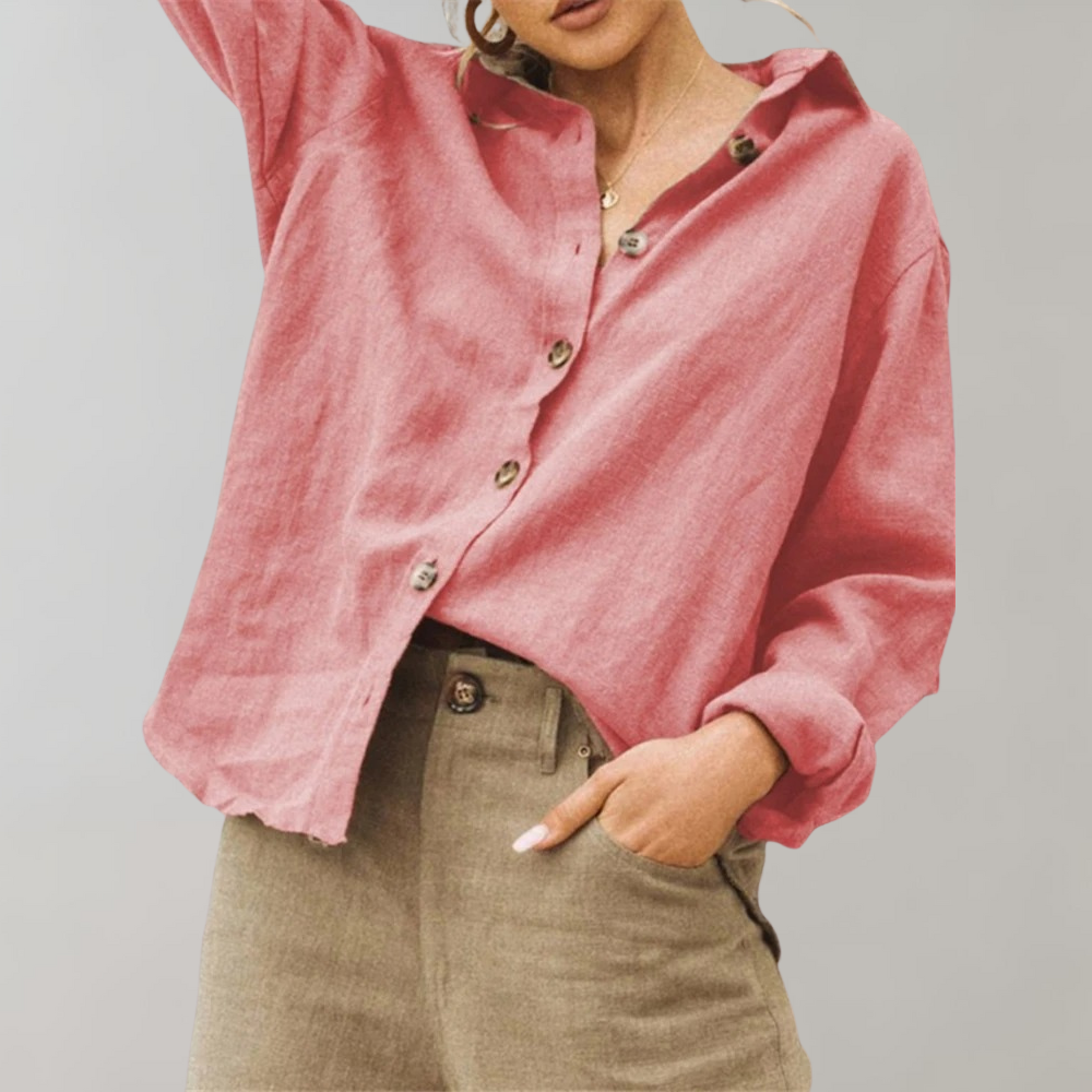 Martha Loose Fit Button-Up Shirt
