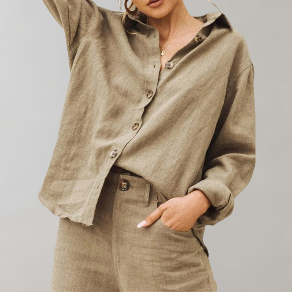 Martha Loose Fit Button-Up Shirt