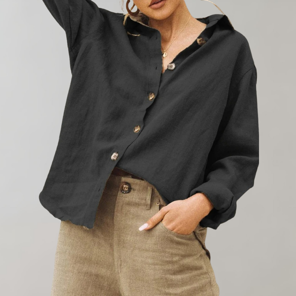 Martha Loose Fit Button-Up Shirt