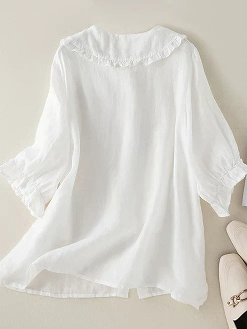 Penelope Ruffle Neckline Shirt