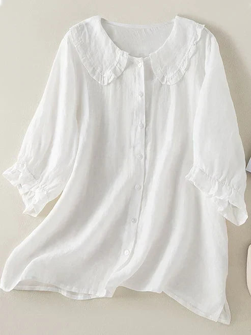 Penelope Ruffle Neckline Shirt