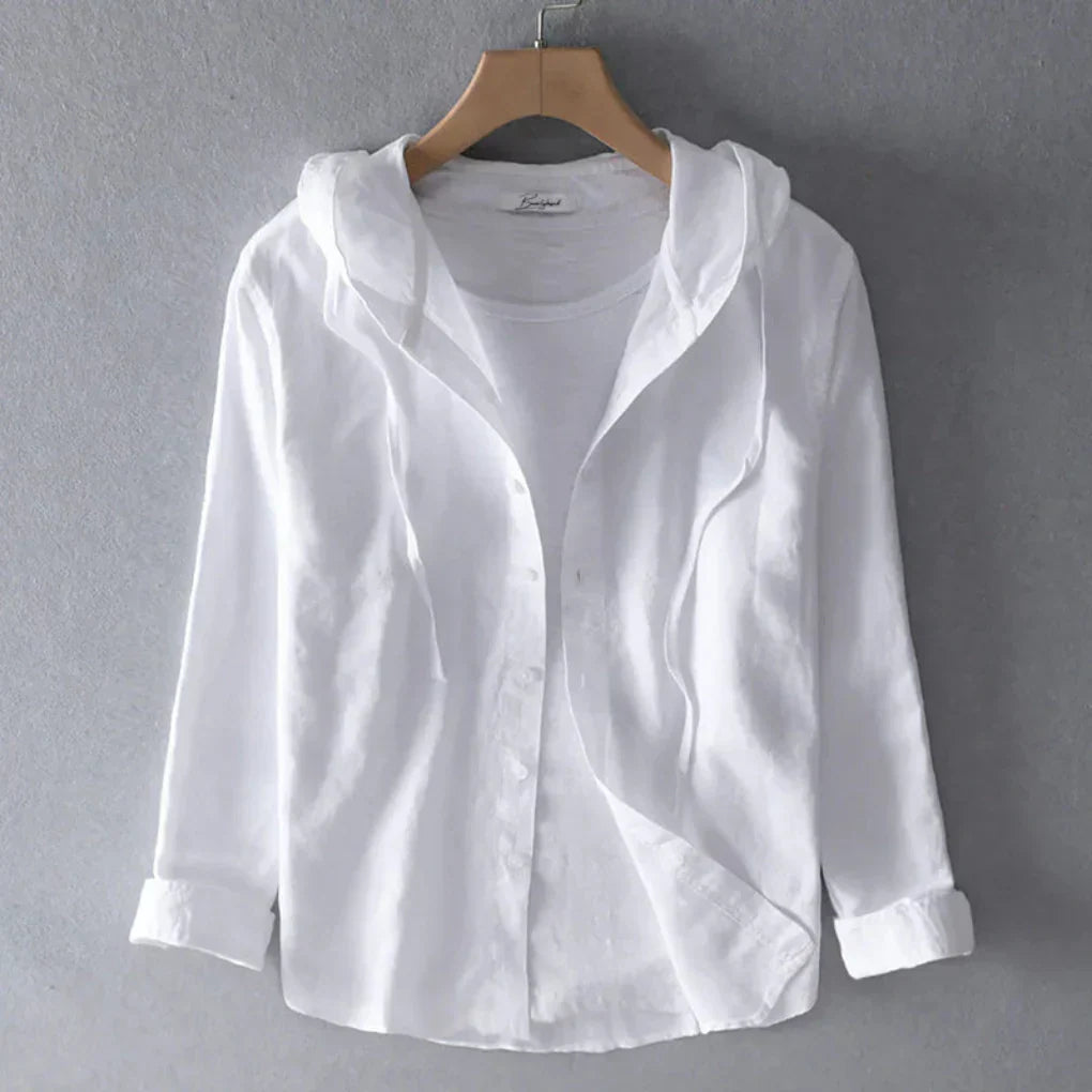 Harper Striped Hooded Shirt