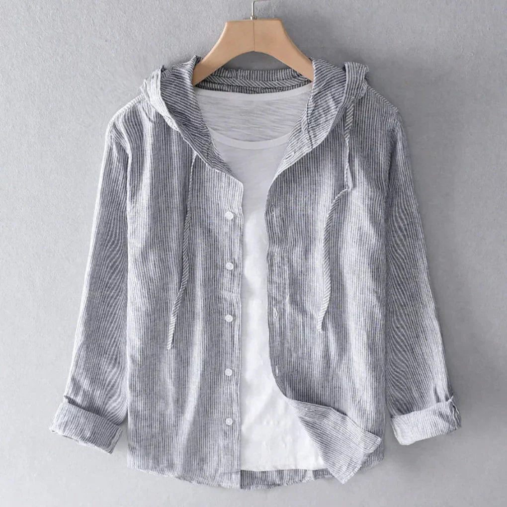 Phoebe Striped Hooded Blouse
