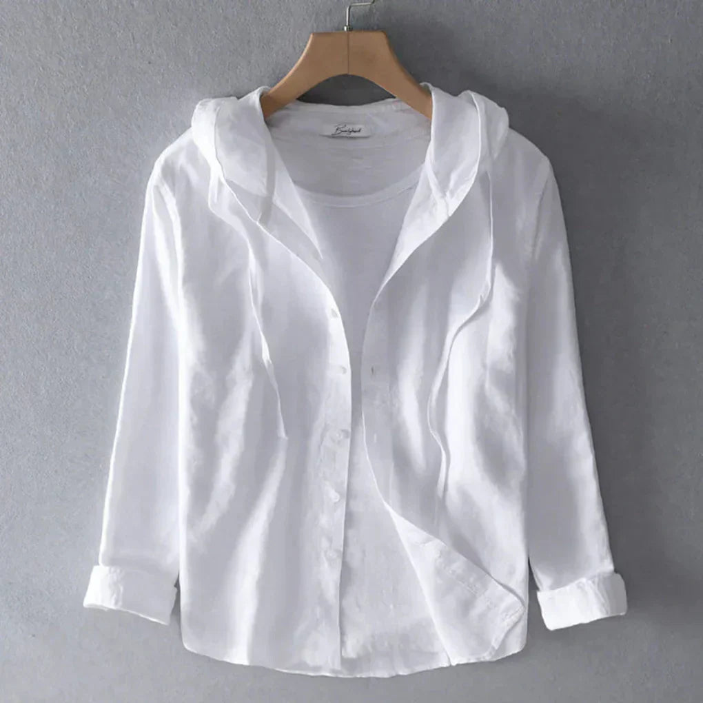 Phoebe Striped Hooded Blouse