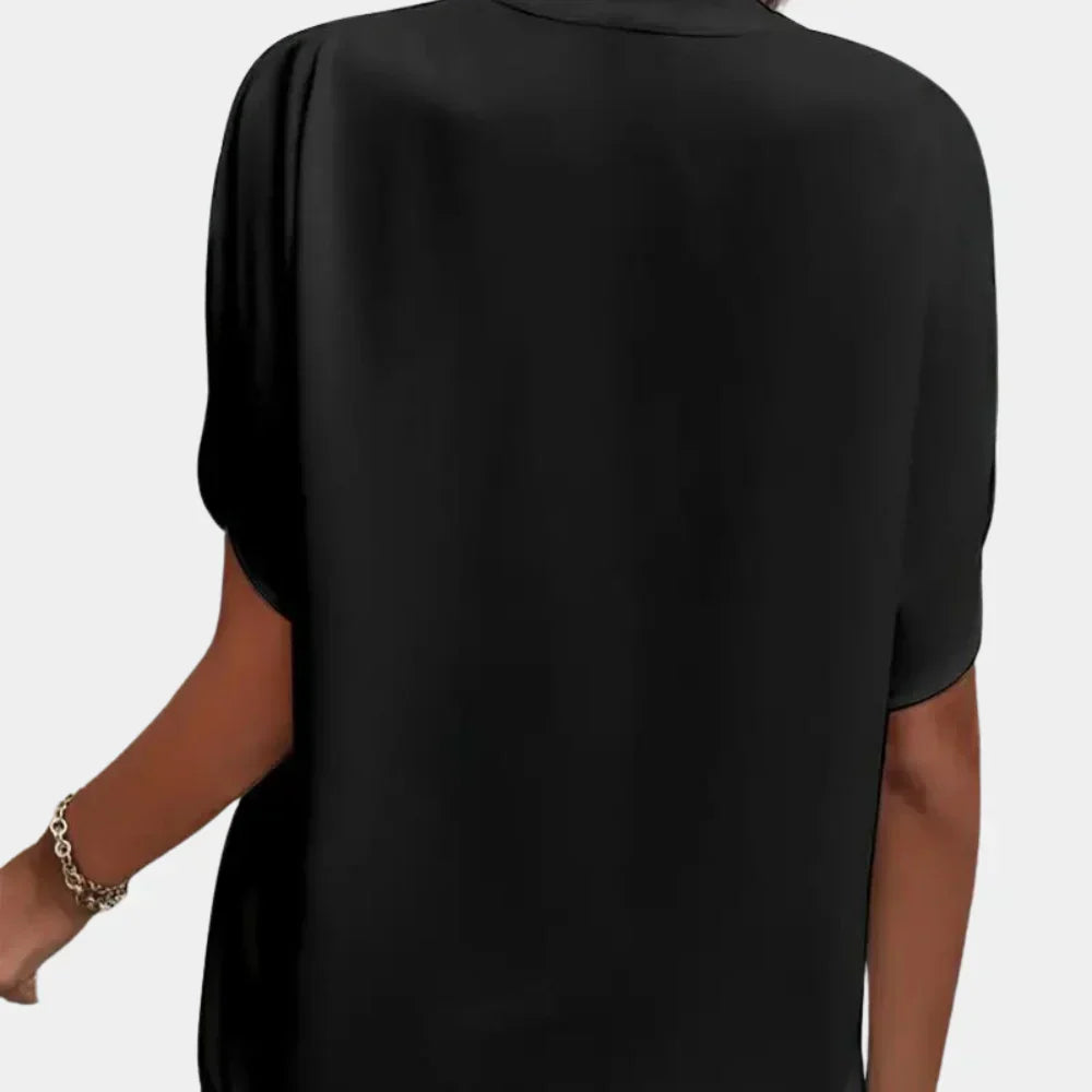 Maeve Split Sleeve V-Neck Blouse