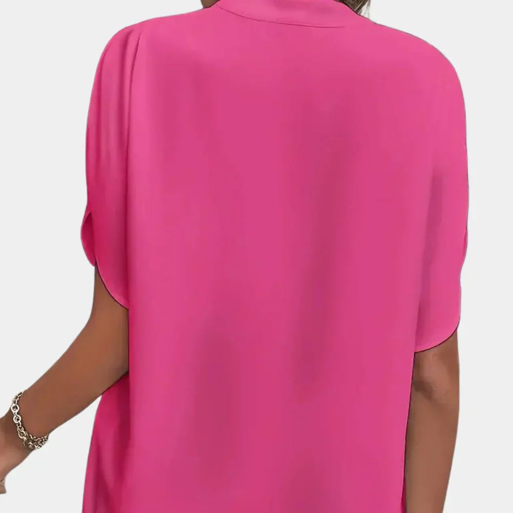 Maeve Split Sleeve V-Neck Blouse
