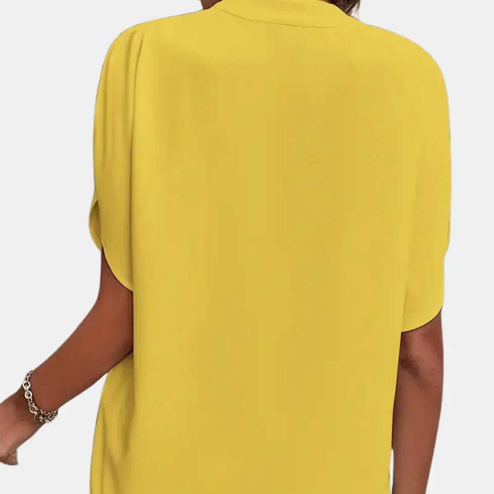 Maeve Split Sleeve V-Neck Blouse