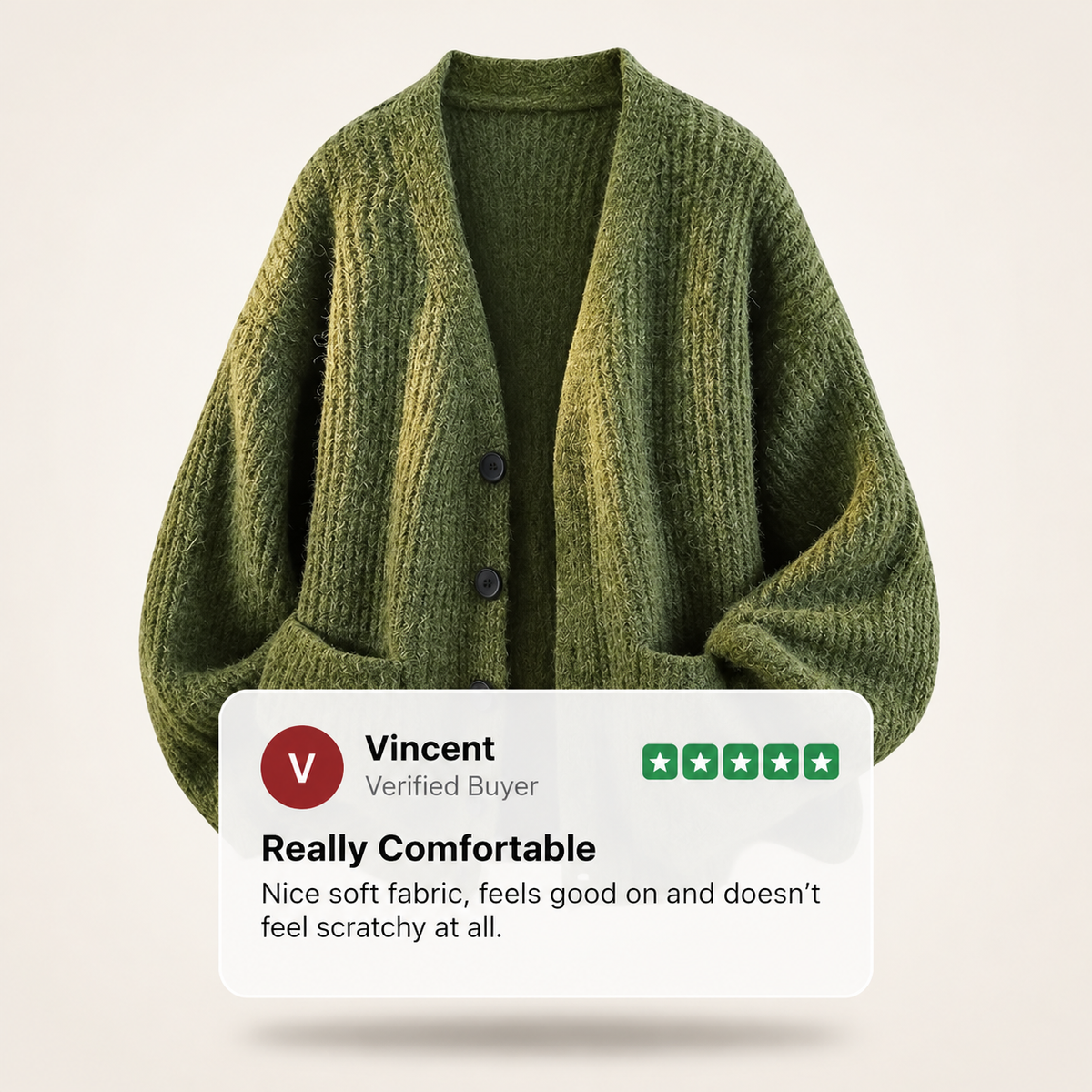 Nathaniel | Relaxed V-Neck Cardigan