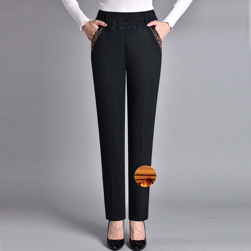 Laluna® | Damesjeans met zijzakken en elastische taille