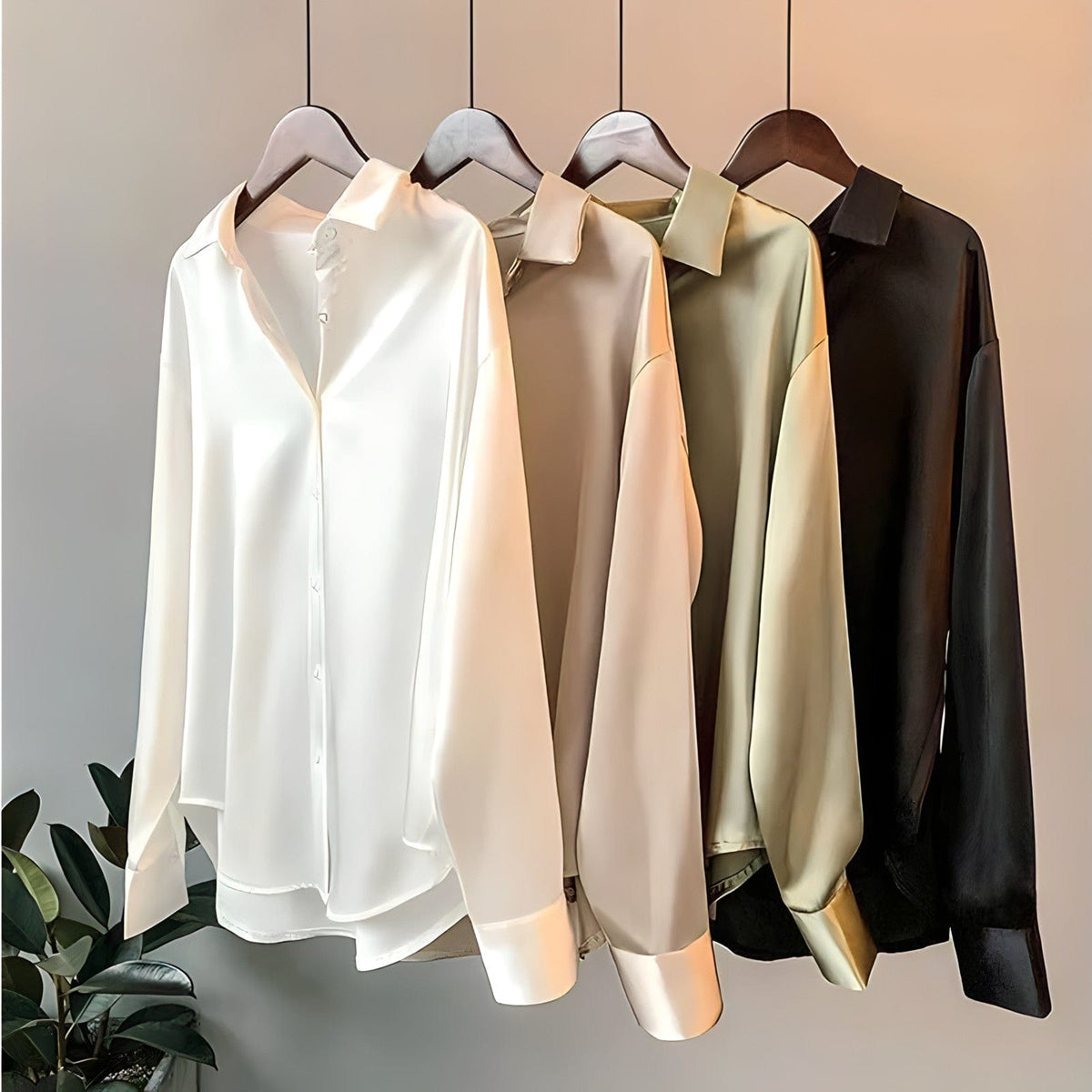 Tessa Satin Long Sleeve Top