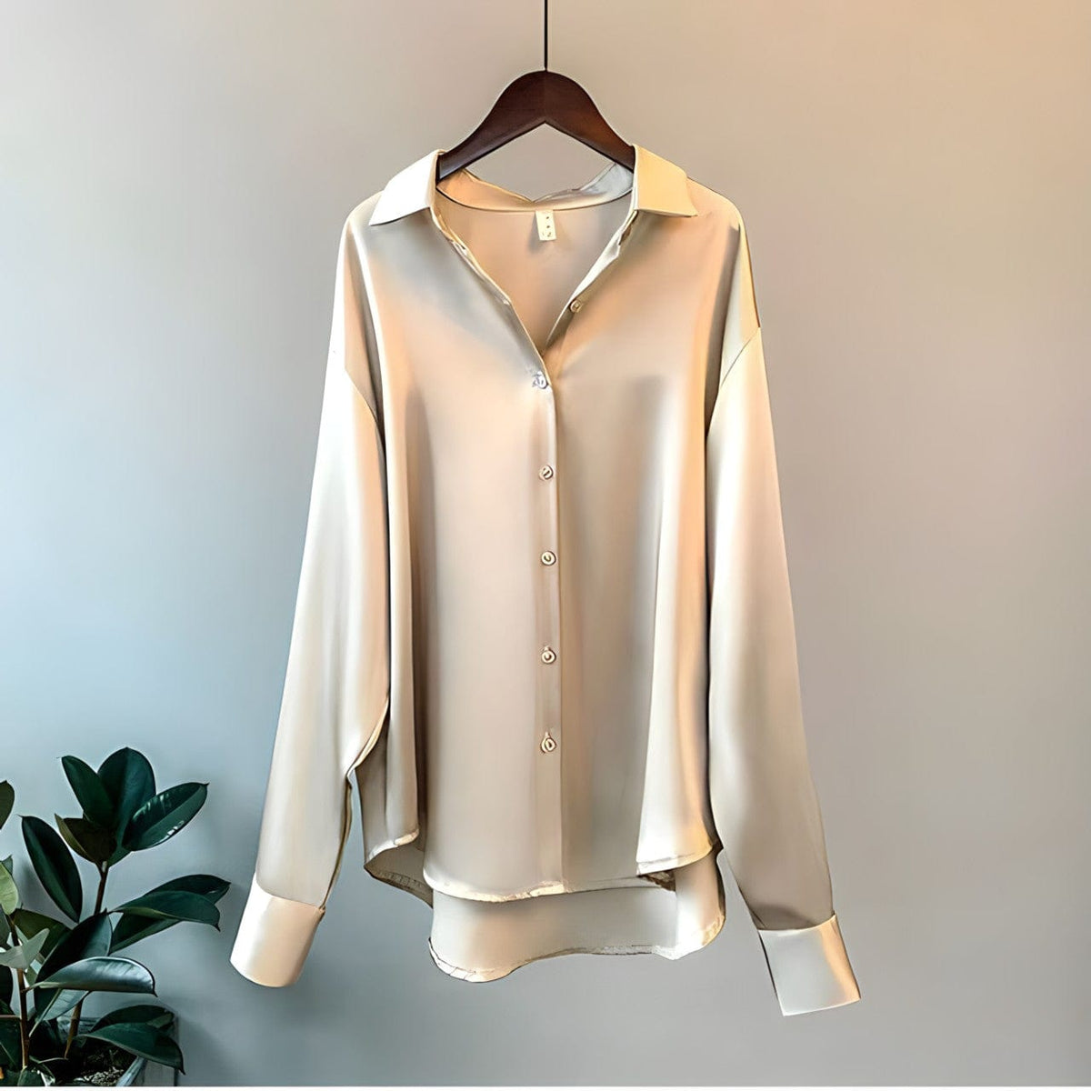 Tessa Satin Long Sleeve Top